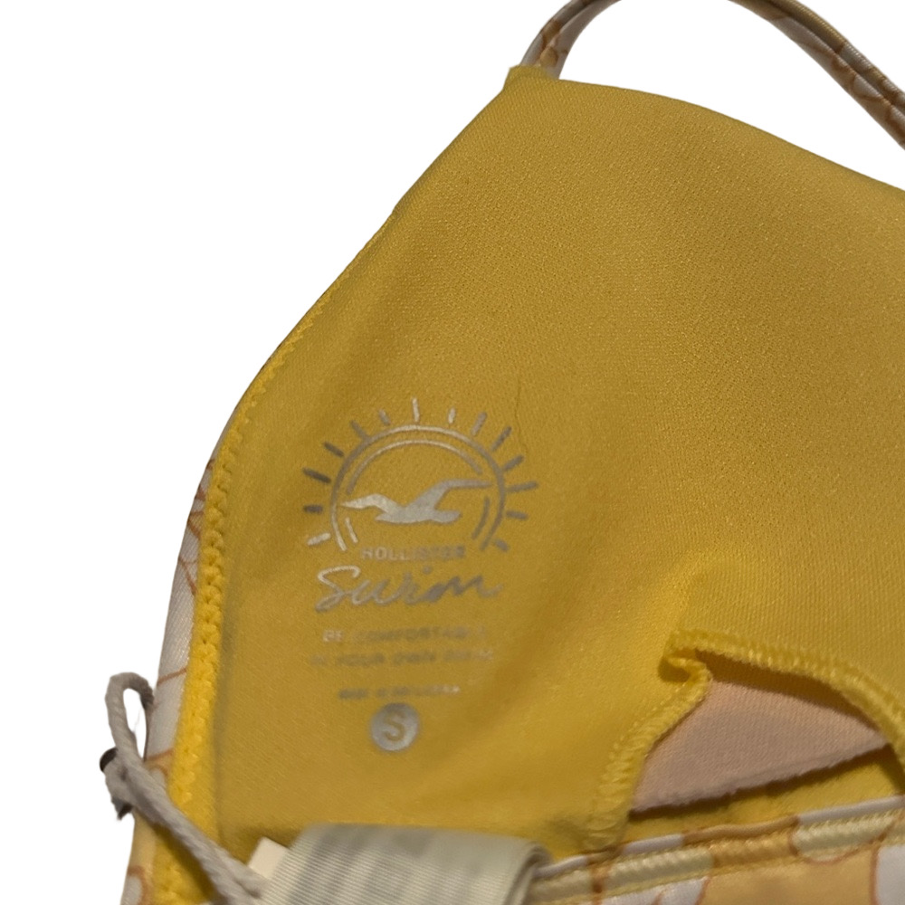 Hollister Yellow White Floral Bikini Top Small - Picture 6 of 6